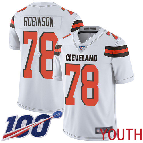 Cleveland Browns Greg Robinson Youth White Limited Jersey 78 NFL Football Road 100th Season Vapor Untouchable